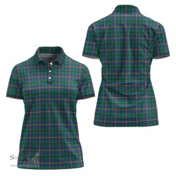 Scottish Carmichael Ancient Clan Tartan Polo Shirt For Women, Women's Scottish Polo Shirt Scottish Plaid Tartan Plaid - ScotsTee - scotstee.com