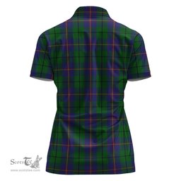 Scottish Carmichael Clan Tartan Polo Shirt with Family Crest For Women, Women's Scottish Polo Shirt Scottish Plaid Tartan Plaid - ScotsTee - scotstee.com