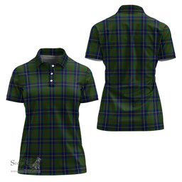 Scottish Cameron of Lochiel Hunting Clan Tartan Polo Shirt For Women, Women's Scottish Polo Shirt Scottish Plaid Tartan Plaid - ScotsTee - scotstee.com