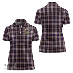Scottish Cameron of Erracht Dress Clan Tartan Polo Shirt with Family Crest For Women, Women's Scottish Polo Shirt Scottish Plaid Tartan Plaid - ScotsTee - scotstee.com