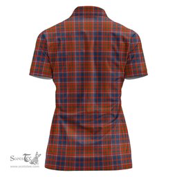 Scottish Cameron of Lochiel Ancient Clan Tartan Polo Shirt with Family Crest For Women, Women's Scottish Polo Shirt Scottish Plaid Tartan Plaid - ScotsTee - scotstee.com