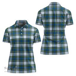 Scottish Campbell Dress Ancient Clan Tartan Polo Shirt For Women, Women's Scottish Polo Shirt Scottish Plaid Tartan Plaid - ScotsTee - scotstee.com
