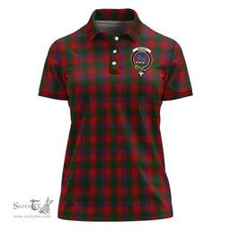 Scottish Bruce Old Clan Tartan Polo Shirt with Family Crest For Women, Women's Scottish Polo Shirt Scottish Plaid Tartan Plaid - ScotsTee - scotstee.com