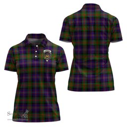 Scottish Cameron of Erracht Modern Clan Tartan Polo Shirt with Family Crest For Women, Women's Scottish Polo Shirt Scottish Plaid Tartan Plaid - ScotsTee - scotstee.com