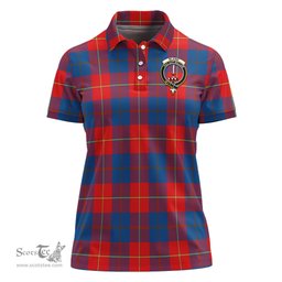 Scottish Blane Clan Tartan Polo Shirt with Family Crest For Women, Women's Scottish Polo Shirt Scottish Plaid Tartan Plaid - ScotsTee - scotstee.com
