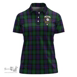 Scottish Campbell of Cawdor Clan Tartan Polo Shirt with Family Crest For Women, Women's Scottish Polo Shirt Scottish Plaid Tartan Plaid - ScotsTee - scotstee.com