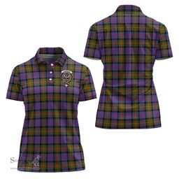 Scottish Carnegie Ancient Clan Tartan Polo Shirt with Family Crest For Women, Women's Scottish Polo Shirt Scottish Plaid Tartan Plaid - ScotsTee - scotstee.com