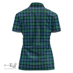 Scottish Campbell of Cawdor Ancient Clan Tartan Polo Shirt with Family Crest For Women, Women's Scottish Polo Shirt Scottish Plaid Tartan Plaid - ScotsTee - scotstee.com