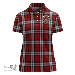 Scottish Brodie Dress Clan Tartan Polo Shirt with Family Crest For Women, Women's Scottish Polo Shirt Scottish Plaid Tartan Plaid - ScotsTee - scotstee.com