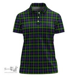 Scottish Farquharson Modern Clan Tartan Polo Shirt For Women, Women's Scottish Polo Shirt Scottish Plaid Tartan Plaid - ScotsTee - scotstee.com