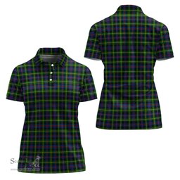 Scottish Farquharson Modern Clan Tartan Polo Shirt For Women, Women's Scottish Polo Shirt Scottish Plaid Tartan Plaid - ScotsTee - scotstee.com