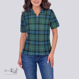 Scottish Ferguson Ancient Clan Tartan Polo Shirt For Women, Women's Scottish Polo Shirt Scottish Plaid Tartan Plaid - ScotsTee - scotstee.com
