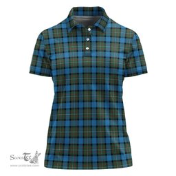 Scottish Fergusson Ancient Clan Tartan Polo Shirt For Women, Women's Scottish Polo Shirt Scottish Plaid Tartan Plaid - ScotsTee - scotstee.com