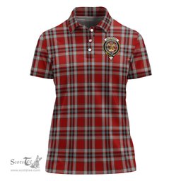 Scottish Drummond of Perth Dress Clan Tartan Polo Shirt with Family Crest For Women, Women's Scottish Polo Shirt Scottish Plaid Tartan Plaid - ScotsTee - scotstee.com