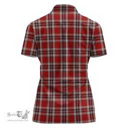 Scottish Drummond of Perth Dress Clan Tartan Polo Shirt with Family Crest For Women, Women's Scottish Polo Shirt Scottish Plaid Tartan Plaid - ScotsTee - scotstee.com