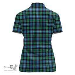 Scottish Galbraith Ancient Clan Tartan Polo Shirt with Family Crest For Women, Women's Scottish Polo Shirt Scottish Plaid Tartan Plaid - ScotsTee - scotstee.com