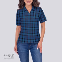 Scottish Fitzgerald Family Clan Tartan Polo Shirt For Women, Women's Scottish Polo Shirt Scottish Plaid Tartan Plaid - ScotsTee - scotstee.com