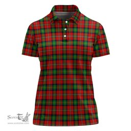 Scottish Fairlie Modern Clan Tartan Polo Shirt For Women, Women's Scottish Polo Shirt Scottish Plaid Tartan Plaid - ScotsTee - scotstee.com