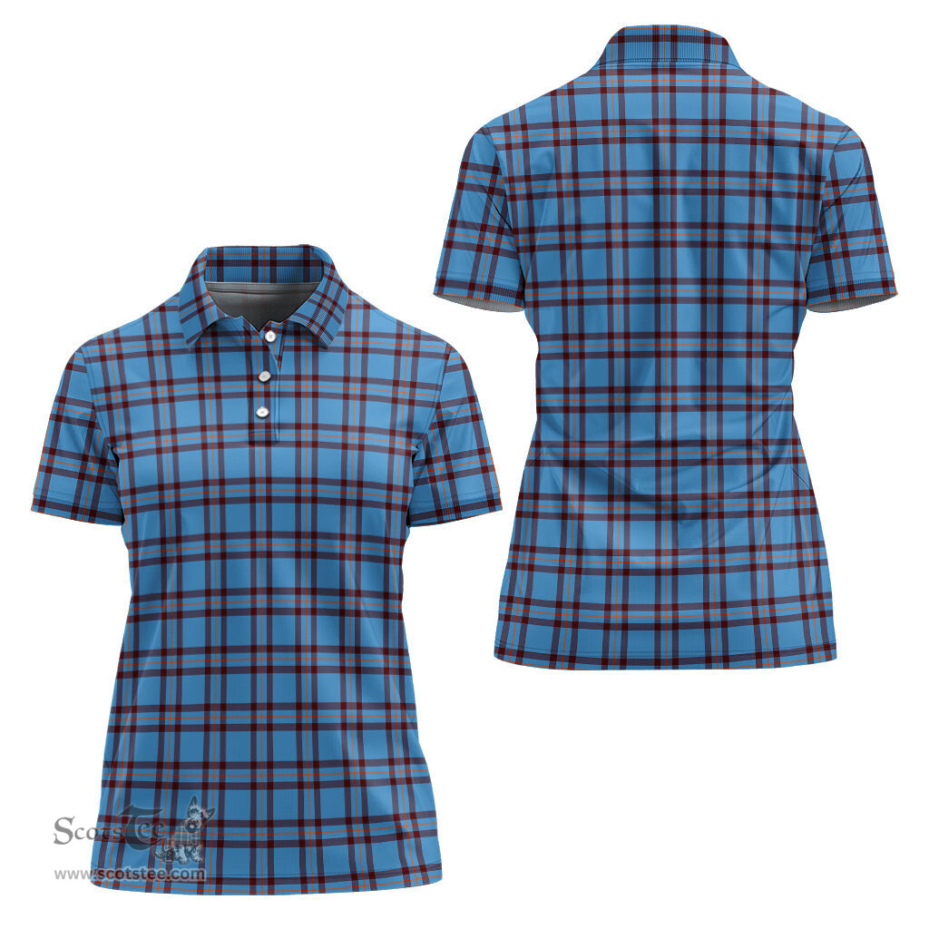 Scottish Elliot Ancient Clan Tartan Polo Shirt For Women, Women's Scottish Polo Shirt Scottish Plaid Tartan Plaid - ScotsTee - scotstee.com