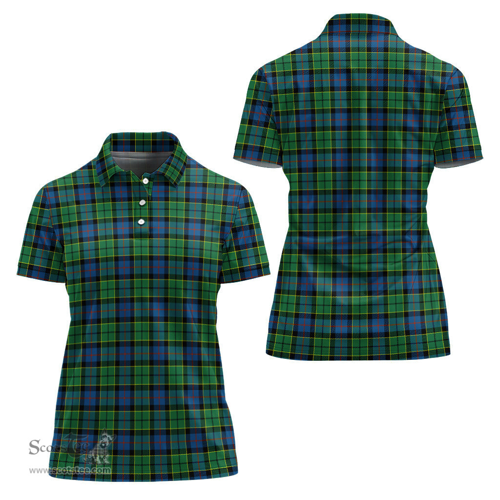 Scottish Forsyth Ancient Clan Tartan Polo Shirt For Women, Women's Scottish Polo Shirt Scottish Plaid Tartan Plaid - ScotsTee - scotstee.com