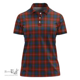 Scottish Fraser Ancient Clan Tartan Polo Shirt For Women, Women's Scottish Polo Shirt Scottish Plaid Tartan Plaid - ScotsTee - scotstee.com