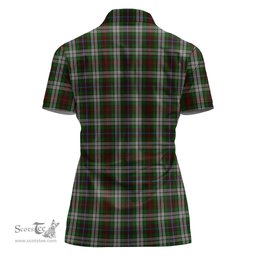 Scottish Fraser Hunting Dress Clan Tartan Polo Shirt with Family Crest For Women, Women's Scottish Polo Shirt Scottish Plaid Tartan Plaid - ScotsTee - scotstee.com
