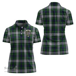 Scottish Forbes Dress Clan Tartan Polo Shirt with Family Crest For Women, Women's Scottish Polo Shirt Scottish Plaid Tartan Plaid - ScotsTee - scotstee.com