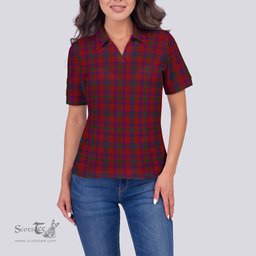 Scottish Fiddes Clan Tartan Polo Shirt For Women, Women's Scottish Polo Shirt Scottish Plaid Tartan Plaid - ScotsTee - scotstee.com