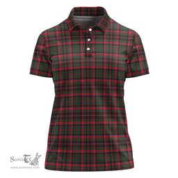 Scottish Cumming Hunting Modern Clan Tartan Polo Shirt For Women, Women's Scottish Polo Shirt Scottish Plaid Tartan Plaid - ScotsTee - scotstee.com