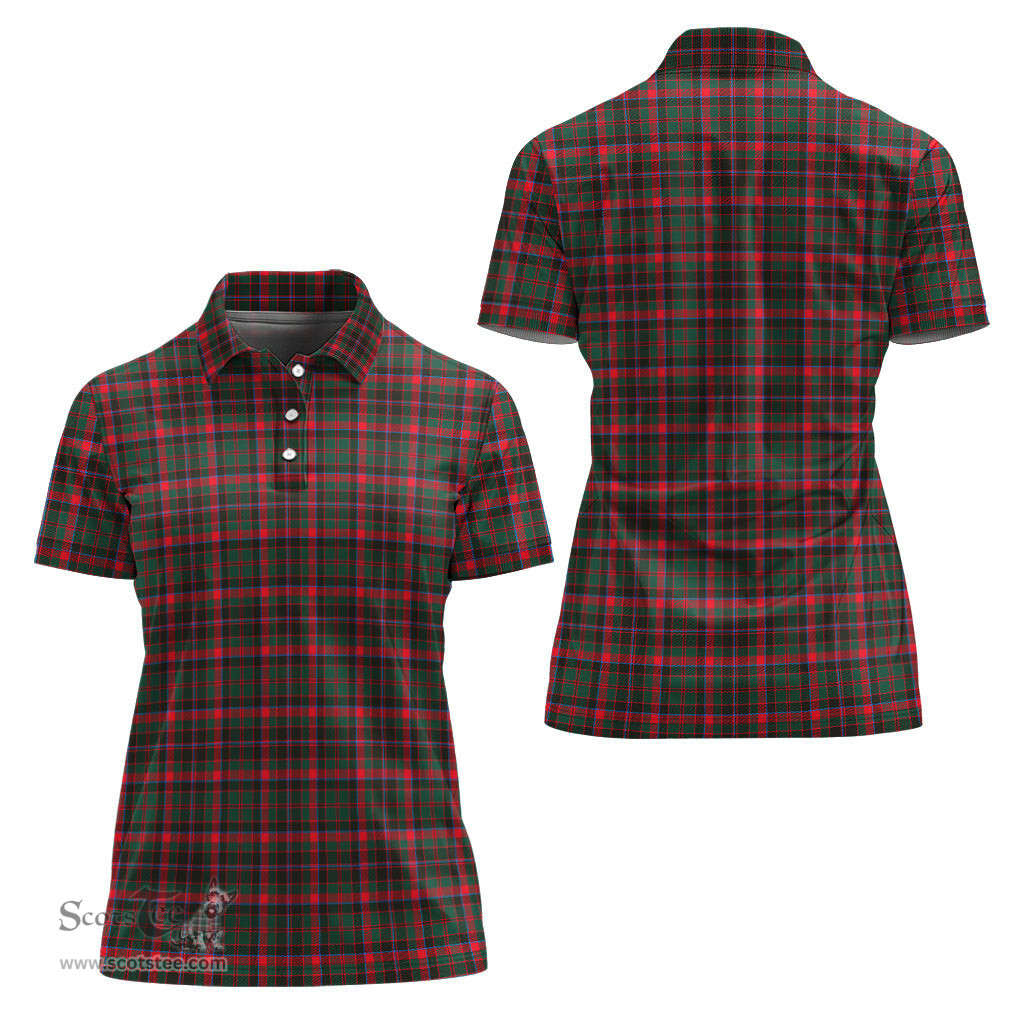 Scottish Cumming Hunting Modern Clan Tartan Polo Shirt For Women, Women's Scottish Polo Shirt Scottish Plaid Tartan Plaid - ScotsTee - scotstee.com