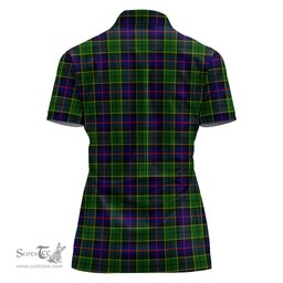 Scottish Forsyth Modern Clan Tartan Polo Shirt For Women, Women's Scottish Polo Shirt Scottish Plaid Tartan Plaid - ScotsTee - scotstee.com