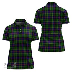 Scottish Forsyth Modern Clan Tartan Polo Shirt For Women, Women's Scottish Polo Shirt Scottish Plaid Tartan Plaid - ScotsTee - scotstee.com