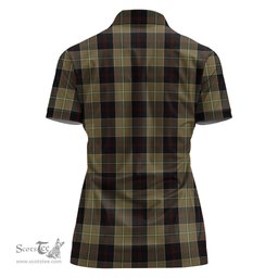Scottish Dunlop Hunting Clan Tartan Polo Shirt For Women, Women's Scottish Polo Shirt Scottish Plaid Tartan Plaid - ScotsTee - scotstee.com