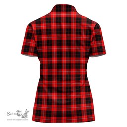 Scottish Cunningham Modern Clan Tartan Polo Shirt with Family Crest For Women, Women's Scottish Polo Shirt Scottish Plaid Tartan Plaid - ScotsTee - scotstee.com