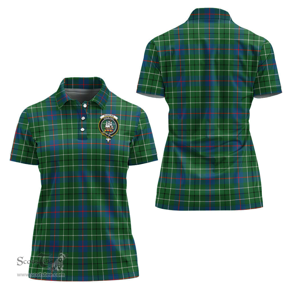 Scottish Duncan Ancient Clan Tartan Polo Shirt with Family Crest For Women, Women's Scottish Polo Shirt Scottish Plaid Tartan Plaid - ScotsTee - scotstee.com