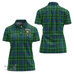 Scottish Duncan Ancient Clan Tartan Polo Shirt with Family Crest For Women, Women's Scottish Polo Shirt Scottish Plaid Tartan Plaid - ScotsTee - scotstee.com