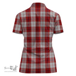 Scottish Cunningham Dress Clan Tartan Polo Shirt with Family Crest For Women, Women's Scottish Polo Shirt Scottish Plaid Tartan Plaid - ScotsTee - scotstee.com