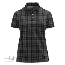 Scottish Drummond Grey Clan Tartan Polo Shirt For Women, Women's Scottish Polo Shirt Scottish Plaid Tartan Plaid - ScotsTee - scotstee.com