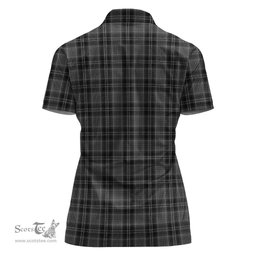 Scottish Drummond Grey Clan Tartan Polo Shirt For Women, Women's Scottish Polo Shirt Scottish Plaid Tartan Plaid - ScotsTee - scotstee.com