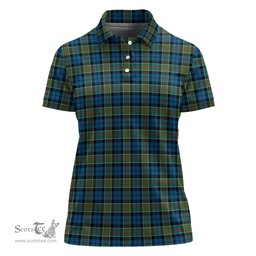 Scottish Colquhoun Ancient Clan Tartan Polo Shirt For Women, Women's Scottish Polo Shirt Scottish Plaid Tartan Plaid - ScotsTee - scotstee.com