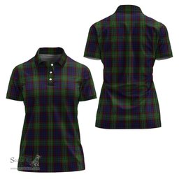 Scottish Cunningham Hunting Clan Tartan Polo Shirt For Women, Women's Scottish Polo Shirt Scottish Plaid Tartan Plaid - ScotsTee - scotstee.com