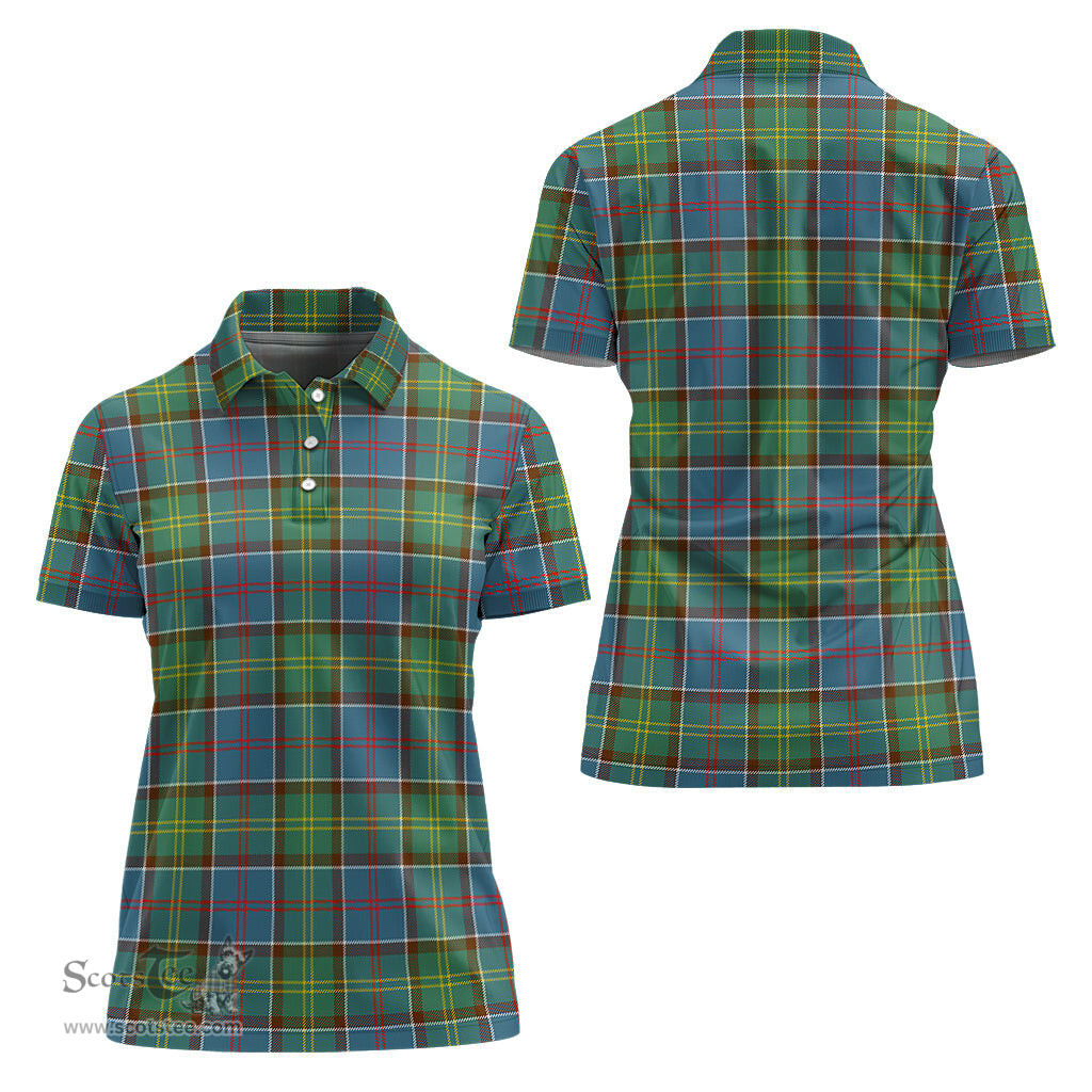 Scottish Colville Clan Tartan Polo Shirt For Women, Women's Scottish Polo Shirt Scottish Plaid Tartan Plaid - ScotsTee - scotstee.com