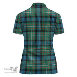 Scottish Ferguson Ancient Clan Tartan Polo Shirt with Family Crest For Women, Women's Scottish Polo Shirt Scottish Plaid Tartan Plaid - ScotsTee - scotstee.com