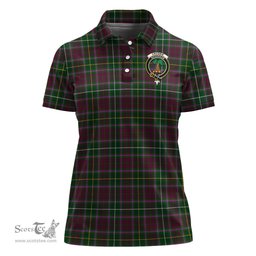 Scottish Crosbie Clan Tartan Polo Shirt with Family Crest For Women, Women's Scottish Polo Shirt Scottish Plaid Tartan Plaid - ScotsTee - scotstee.com