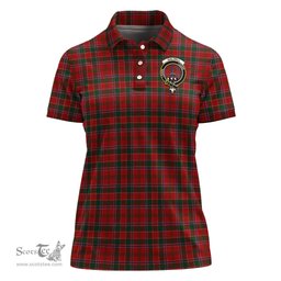 Scottish Dalzell (Dalziel) Clan Tartan Polo Shirt with Family Crest For Women, Women's Scottish Polo Shirt Scottish Plaid Tartan Plaid - ScotsTee - scotstee.com