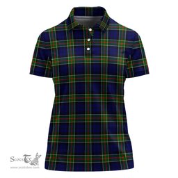 Scottish Colquhoun Modern Clan Tartan Polo Shirt For Women, Women's Scottish Polo Shirt Scottish Plaid Tartan Plaid - ScotsTee - scotstee.com