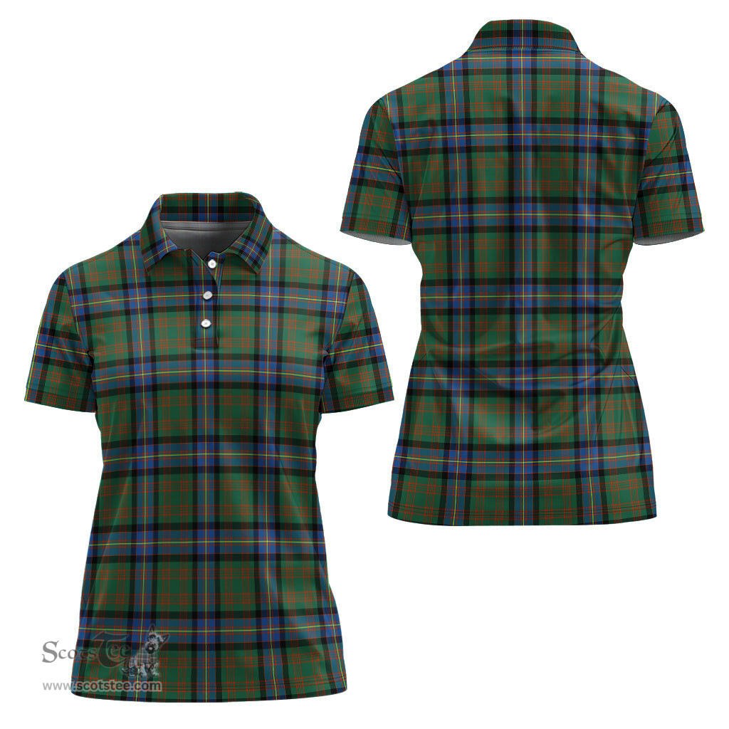Scottish Cochrane Ancient Clan Tartan Polo Shirt For Women, Women's Scottish Polo Shirt Scottish Plaid Tartan Plaid - ScotsTee - scotstee.com