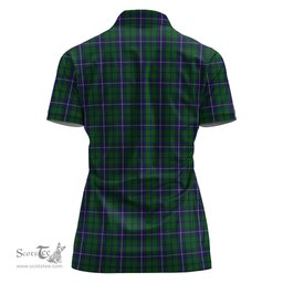 Scottish Douglas Green Clan Tartan Polo Shirt For Women, Women's Scottish Polo Shirt Scottish Plaid Tartan Plaid - ScotsTee - scotstee.com