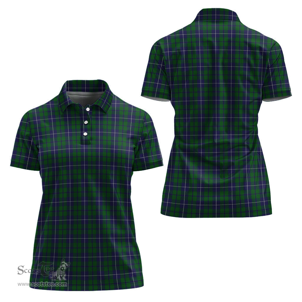 Scottish Douglas Green Clan Tartan Polo Shirt For Women, Women's Scottish Polo Shirt Scottish Plaid Tartan Plaid - ScotsTee - scotstee.com