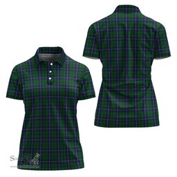 Scottish Douglas Green Clan Tartan Polo Shirt For Women, Women's Scottish Polo Shirt Scottish Plaid Tartan Plaid - ScotsTee - scotstee.com